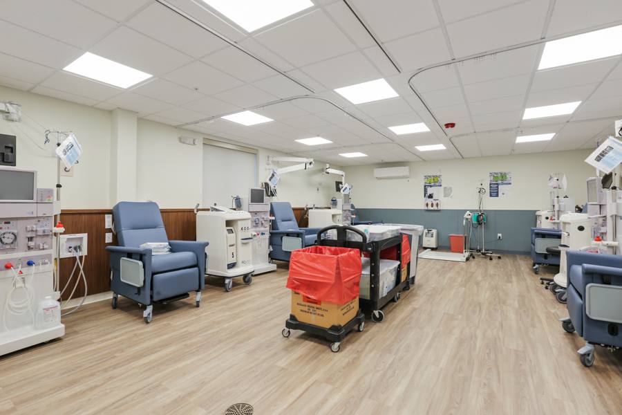 Dialysis treatment floor
